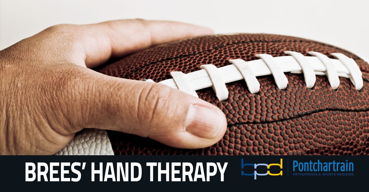 Drew Brees' Hand Therapy