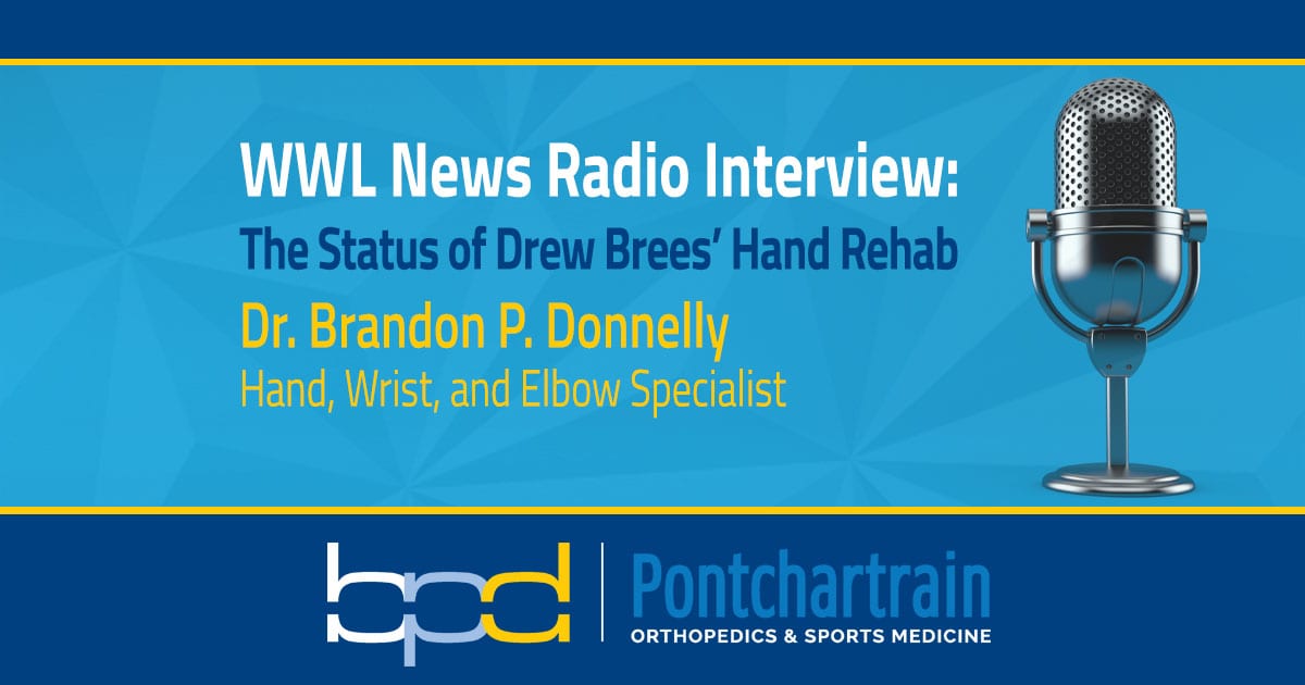 Drew Brees Hand Rehab