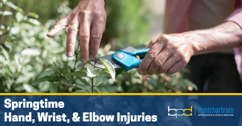Springtime hand wrist and elbow Injuries
